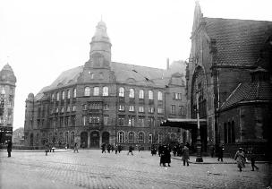 Alte Post und Hauptbahnhof 1924